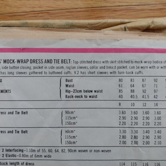 Vintage Mock Wrap Dress Sewing Pattern Size 12 Simplicity 9222 70s Retro - Picture 7 of 16